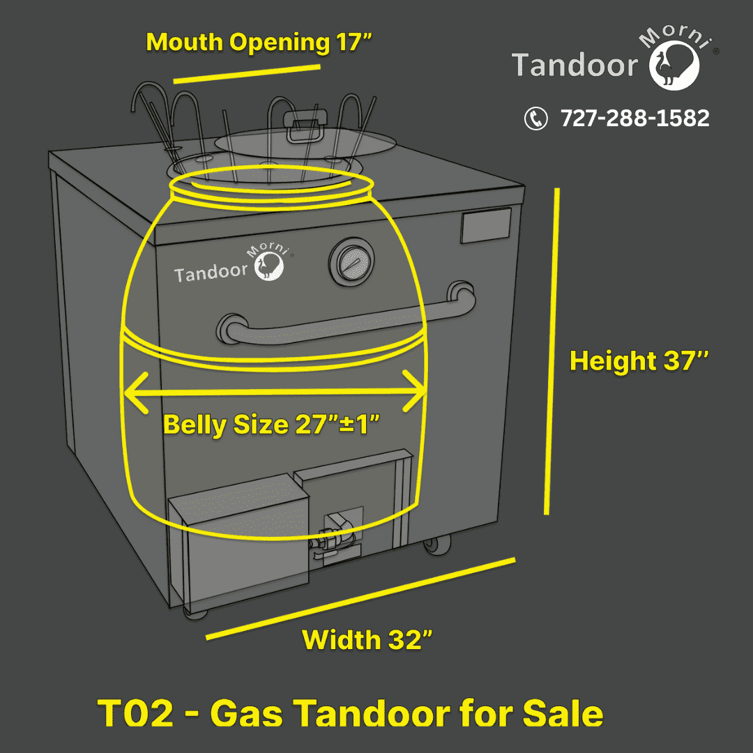 Gas Tandoor T02 Model for sale Sketch diagram Gas Tandoor T02 Model for sale: Sketch diagram showcasing its innovative design for commercial use in US restaurants