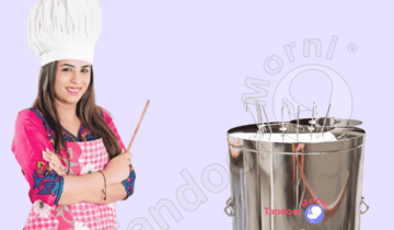 Indian lady using Morni Home Tandoor in kitchen.