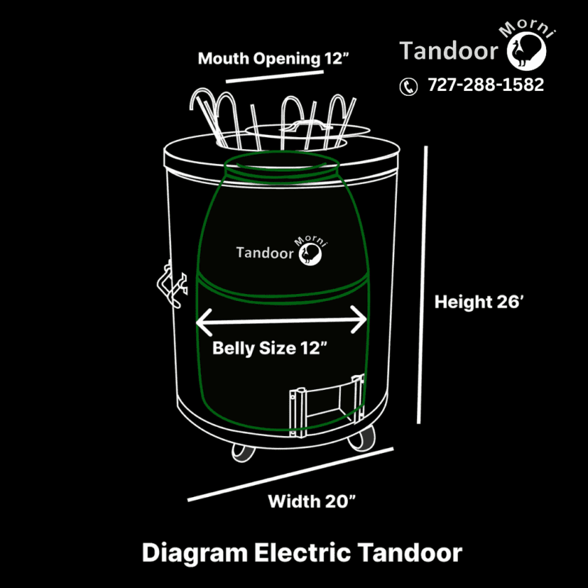 Sketch Diagram of Morni Tandoor - Detailed Dimensions for Precision Cooking