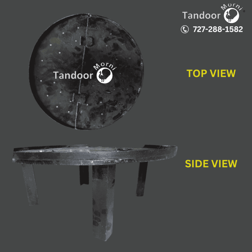 Top and Side Views of the Baffle Plate from Morni Tandoor USA.