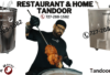 The image shows a chef preparing tandoori chicken in Restaurant & home tandoor and two tandoors are R26 Home Tandoor and CH02 Tandoor Oven for Sale in USA.