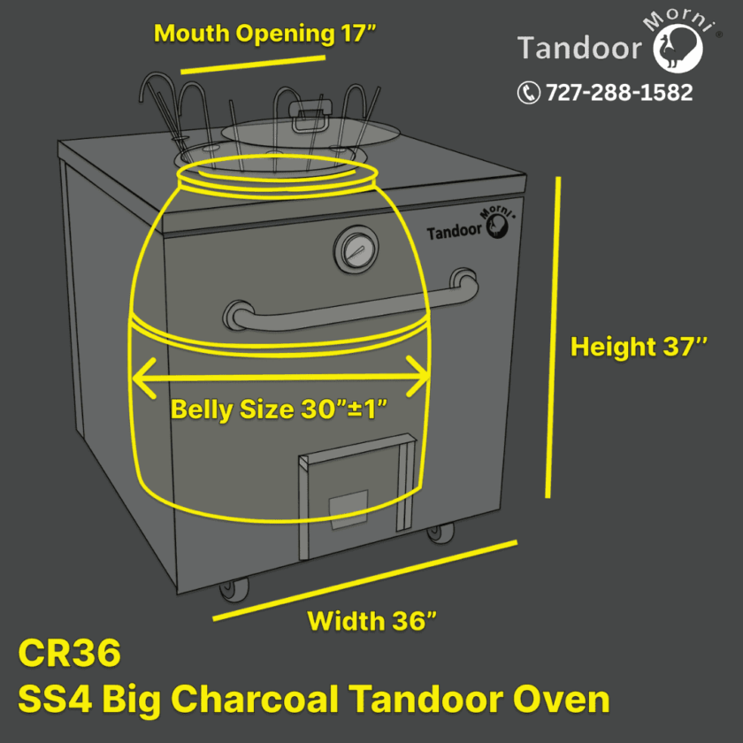 Sketch Diagram of CR36 SS4 Big Charcoal Tandoor